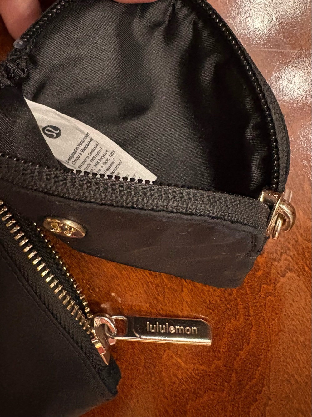 lululemon athletica Black Zip Pouch Duo with Gold Hardware - Picture 9 of 11